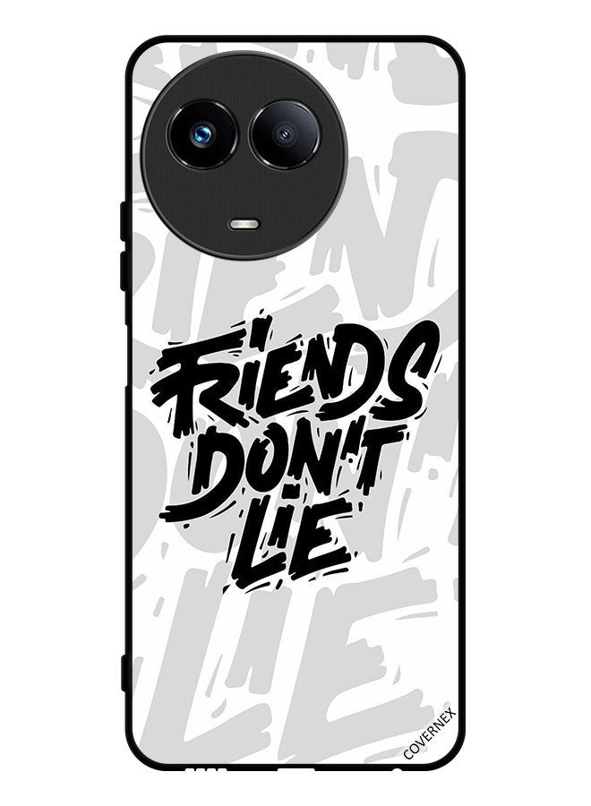 Covernex Protective Case Cover For Realme 11 5G Calligraphy Friends Don't Lie - Image 1