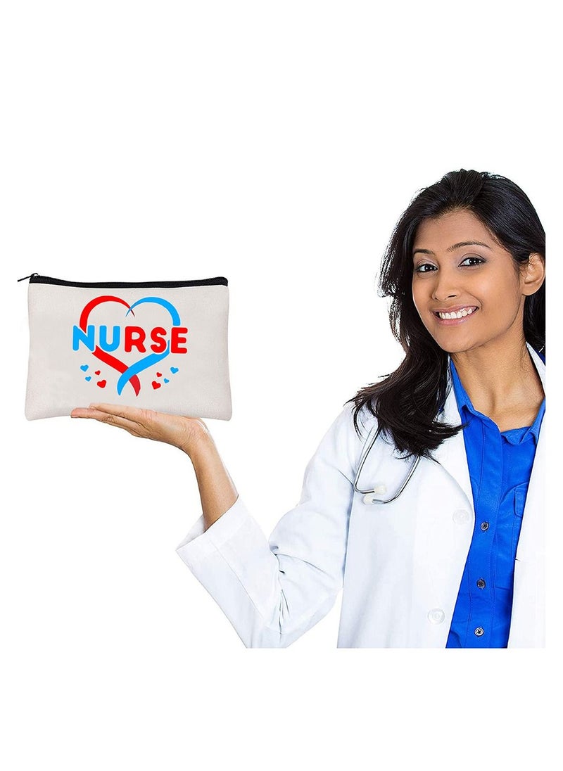 PRINTSHOP4ME Nurse Appreciation Gift - Cosmetic Bag - Multi Purpose Full Zipper Pouch with Funny Designs Print - Nursing Supplies and Practitioner Gifts - Survival kit (Design 3)  - Image 3