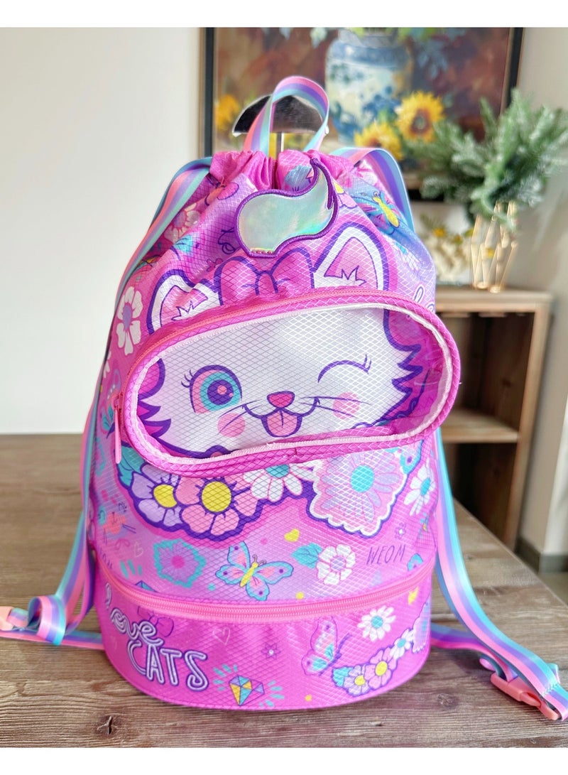 Five dream house Kids Swim Bag Double Waterproof Swimming Backpack for Kids Boys Swim Bag with Wet Dry Separation and Independent Shoe Compartment 25.5×13×41cm - Image 3