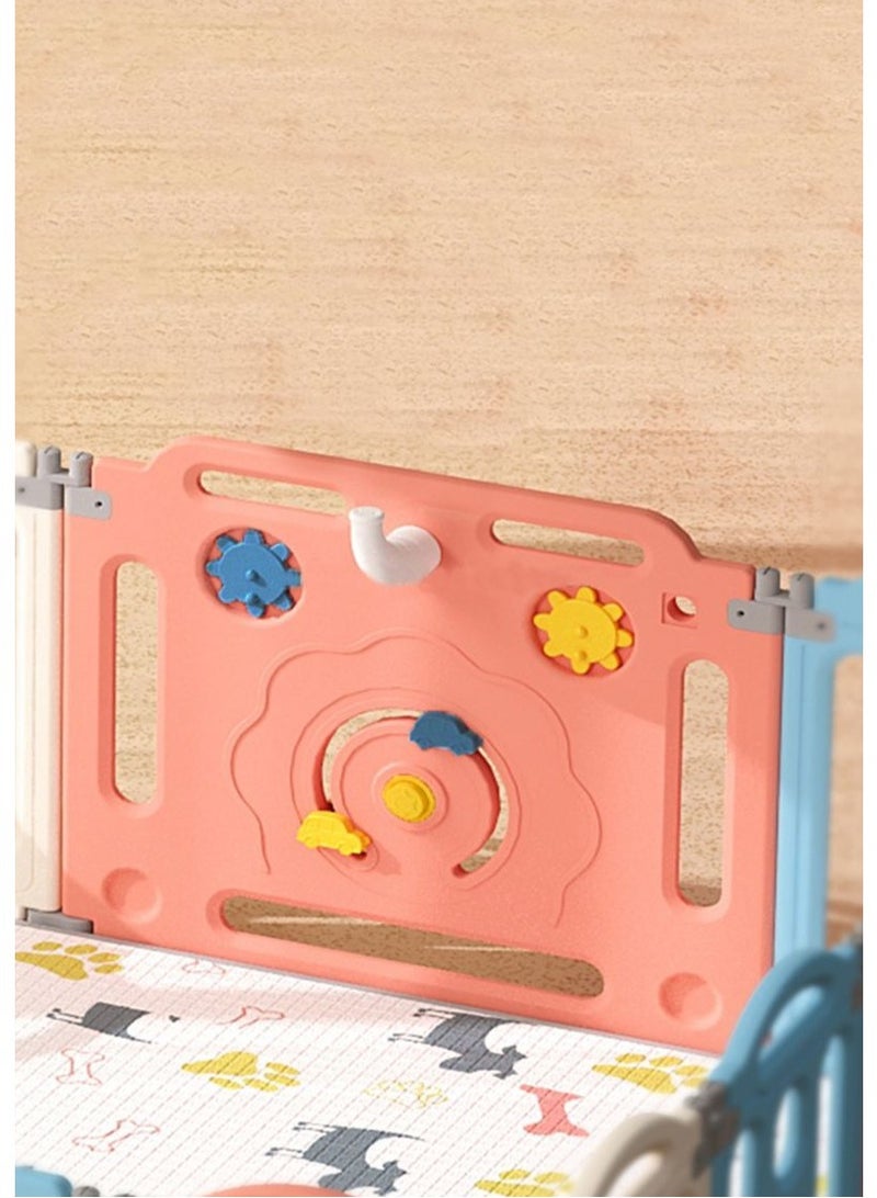 فول جوي ساحات لعب محمولة، حظيرة لعب للأطفال، سياج كرات، أسوار قابلة للطي للزحف مع حلقة كرة سلة ,185*148*62 سم - Image 4