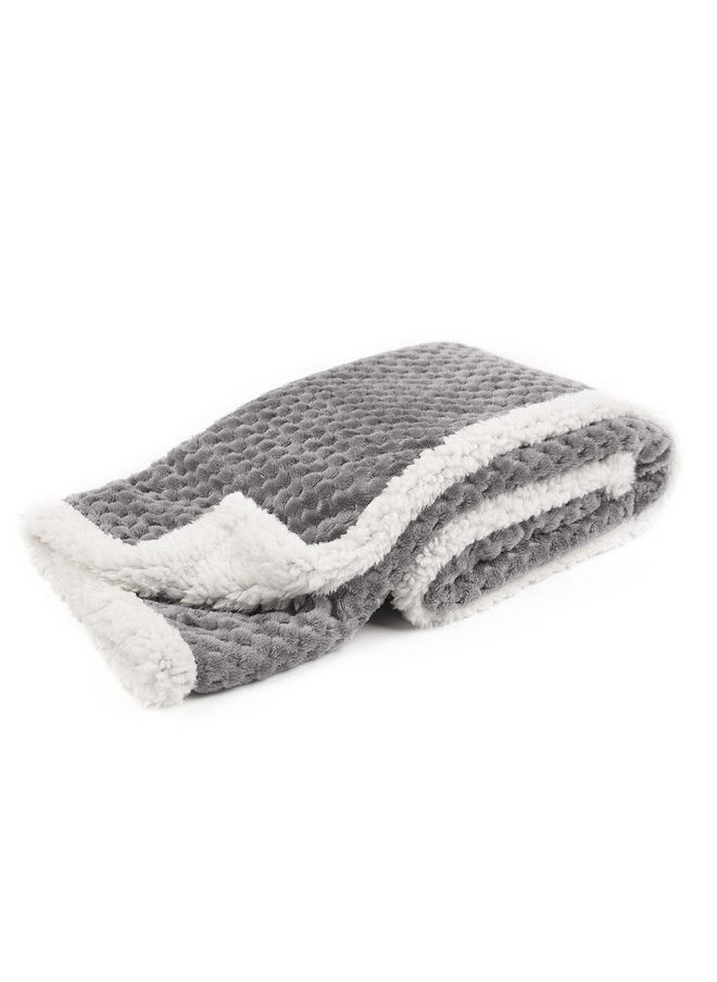 Tadpoles Tadpoles Popcorn Plush Sherpa Baby Blanket - Grey | 30" x 40" | Made of 100% Polyester | Soft, Breathable & Durable | Ideal as a Baby Swaddle Blanket, Crib Blanket, Receiving Blanket & More  - Image 4