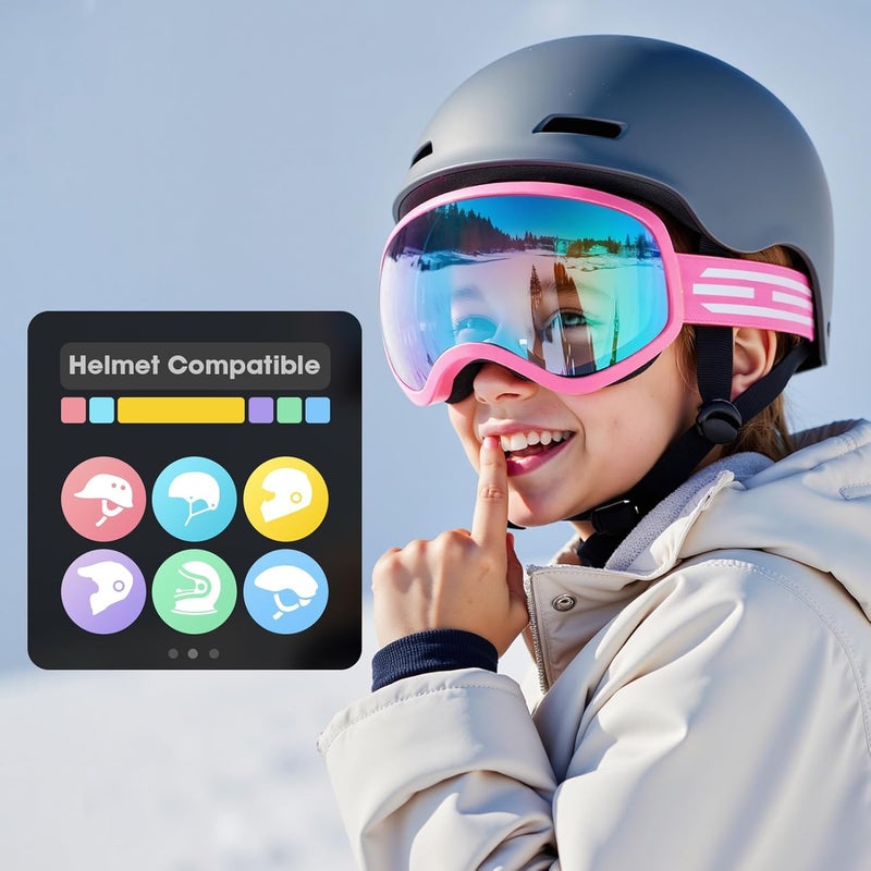 LOEO Kids Ski Goggle, Snow Ski Goggles for Kids Youth Teens Boys and Girls from 5-14 - Image 5
