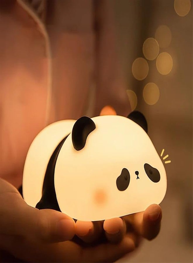 KMJSA Sleeping Panda Light Silicone Animal Night Lamp | Rechargeable LED Bedside Lamp for Children's Bedroom | Ideal Gift for Boys, Girls, Toddlers, and Nursery, White - Image 4