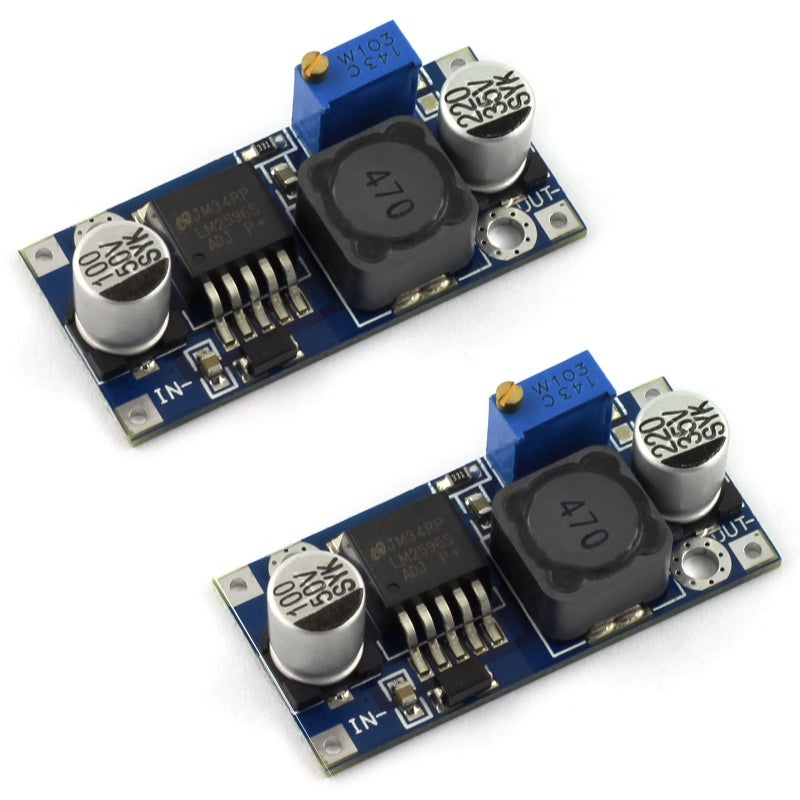 منظم جهد متغير DZS Elec 2PCS LM2596 DCDC خافض الجهد إدخال 32V40V إخراج 125V35V محول باك إلكتروني مثبت للجهد وحدة إمداد الطاقة