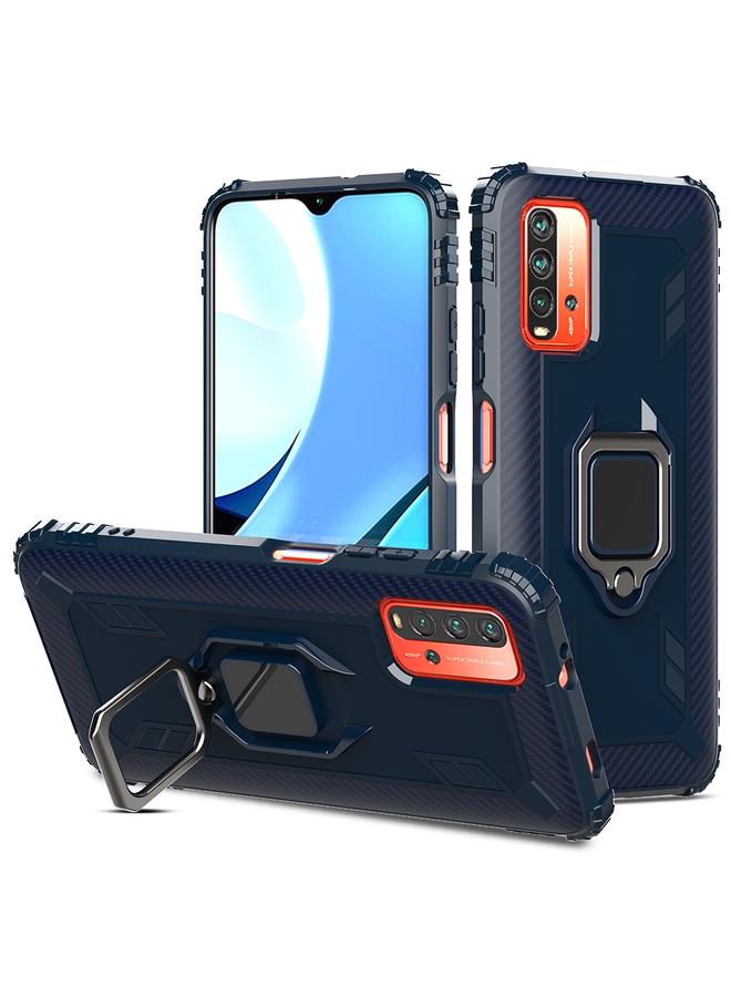 The Bros Case For Xiaomi Redmi 9T / 9 Power Carbon Fiber Protective Case with 360 Degree Rotating Ring Holder