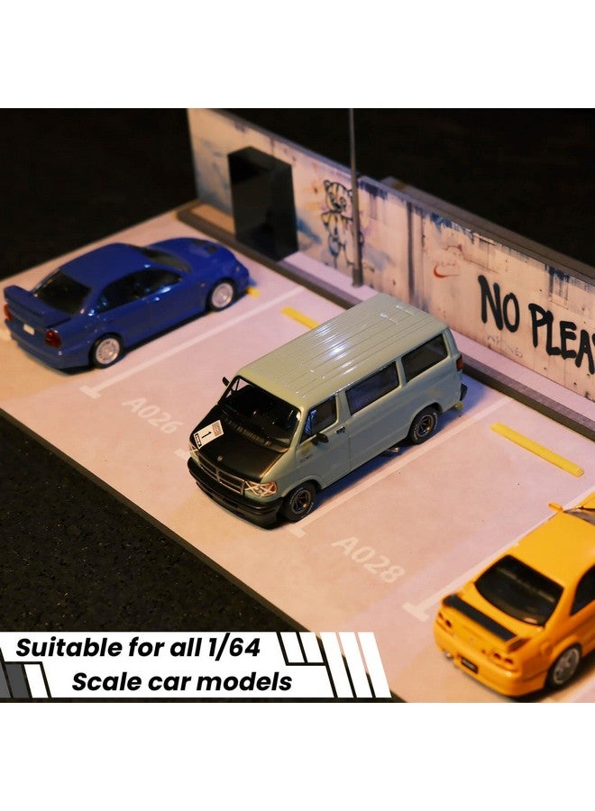 SUNFATT Display Case for Hot Wheels,1/64 Diorama Display Case,Graffiti Scene with LED,Display Case for 1/64 Diorama Matchbox & Hot Wheels Cars - Image 3