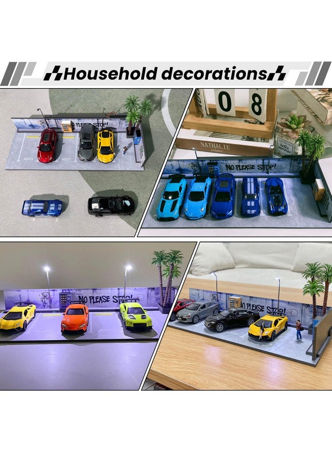 SUNFATT Display Case for Hot Wheels,1/64 Diorama Display Case,Graffiti Scene with LED,Display Case for 1/64 Diorama Matchbox & Hot Wheels Cars - Image 5