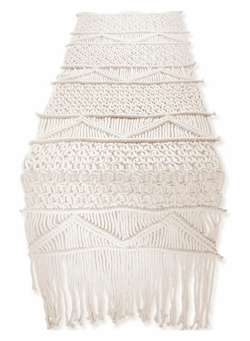 KASTWAVE Macrame Table Runner Woven Wedding Table Decor - Image 1
