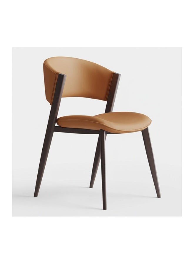 YI ONE Dining Chair – Steel Tripod Frame with Brown PU Leather, High Resilience Sponge Luxury Chair for Restaurants & Dining - Image 4