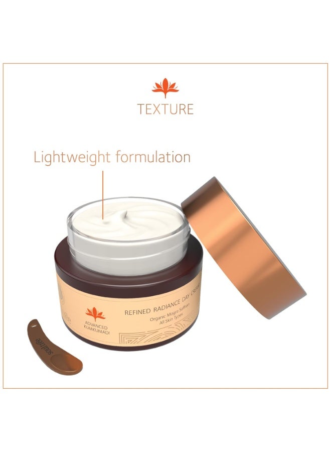 سول تري Soultree Advanced Kumkumadi - Refined Radiance Day Cream | 100% Organic Mogra Saffron | Suitable for All Skin Types | Glowing, Radiant and Bright Skin | Hydrating and Moisturising- 50g - Image 2