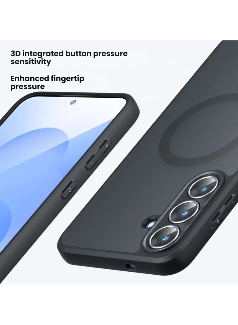 general Suitable for Samsung S25FE magnetic phone case frosted skin feel airbag wear-resistant anti-drop support wireless charging - Image 2