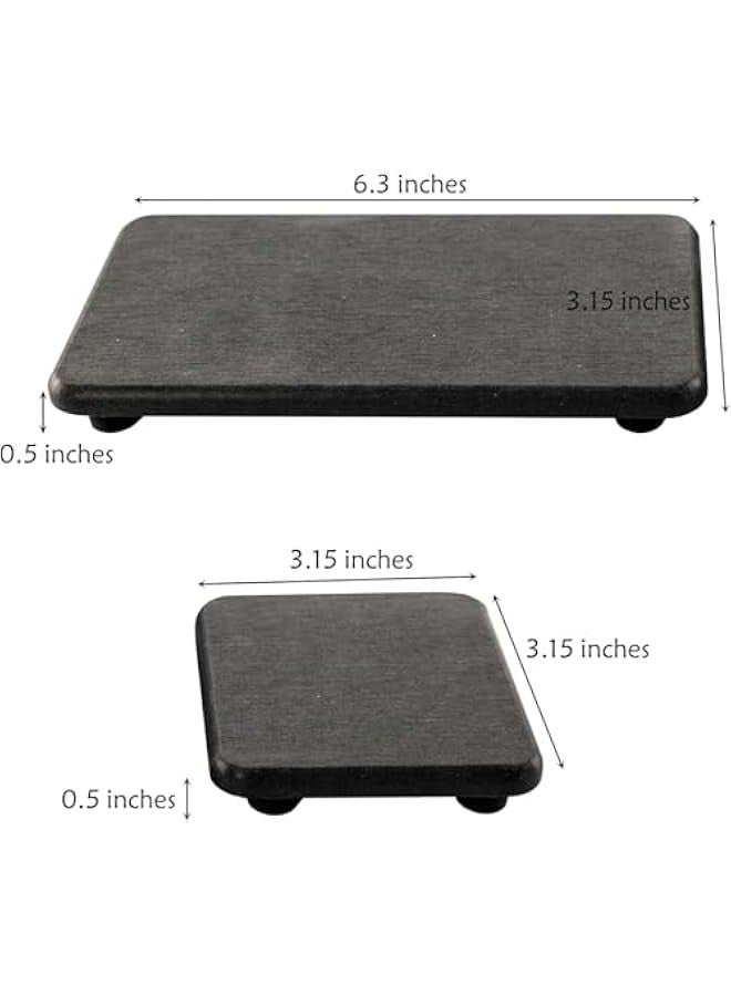 TRASSLE Set of 4 Water Absorbent Diatomite Tray, diatomaceous Earth Kitchen soap Dish,Hand soap Holder, Water Absorbing Stone Used for Plants & toiletries in The Modern Home - Image 5