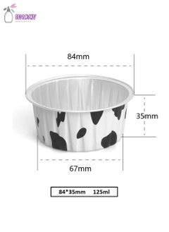 WAOKN 100-Piece Disposable Tinfoil Cups, Tinfoil Cake Pudding Cups, Can Be Used In Air Fryers, Ovens, Steamer, Microwave  - Image 2