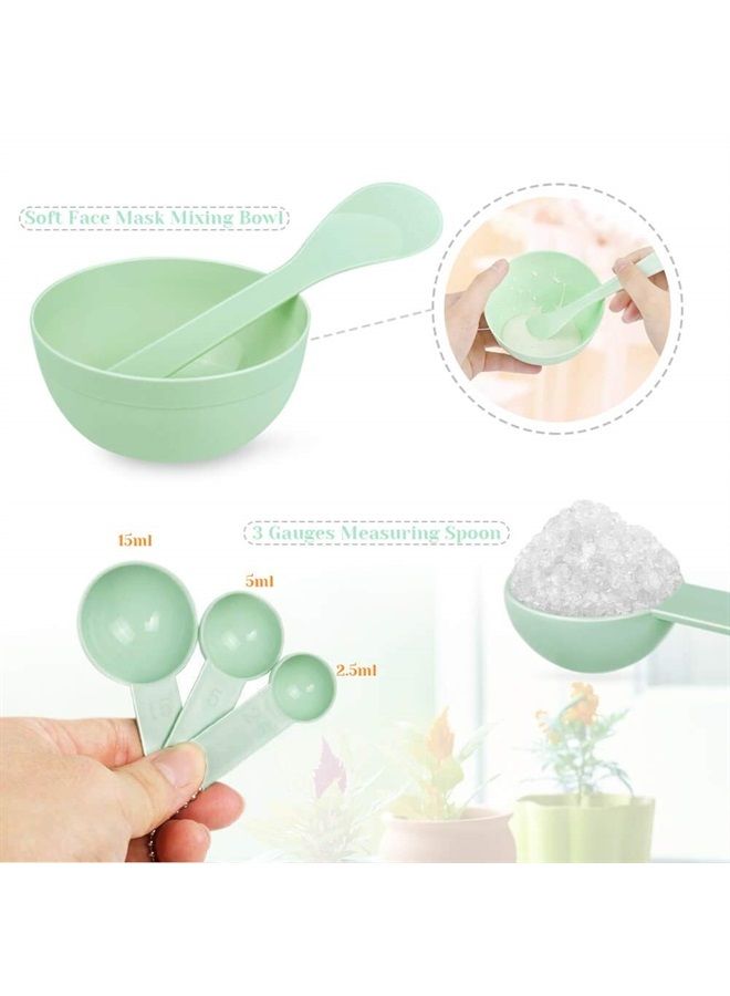 Beauticom Face Mask Mixing Bowl Set, Anezus 11 Pcs DIY Facemask Mixing Tool Kit with Facial Mask Bowl Stick Spatula Silicone Brush Spray Bottle Puff Soaking Bottle Gauges - Image 3