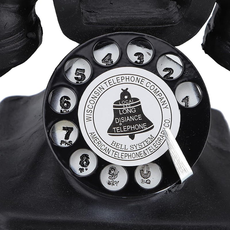 هاتف قديم عتيق على طراز فينتيج (Vintage Retro Antique Phone)، زينة من الراتنج لتزيين المكتب المنزلي أو المكتب الخاص بالعمل، بدون طلاء نهائي، هدية رائعة للأصدقاء والعائلة. - Image 4