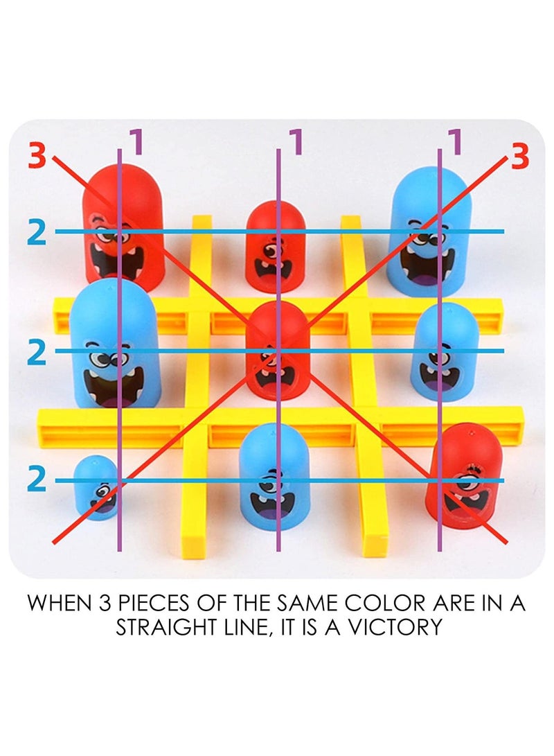 Excefore Big Eat Small Tic Tac Toe Game Set, Parent-child 2 Players Interactive Play Toys Board Game, Educational Family Toy Games, Classic Game Home Decor - Image 2