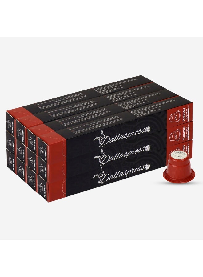 Dallaspresso Turkish Coffee Capsules Pack of 12 – Nespresso Compatible, Finest Roasted Coffee Beans with Natural Cardamom - Image 1