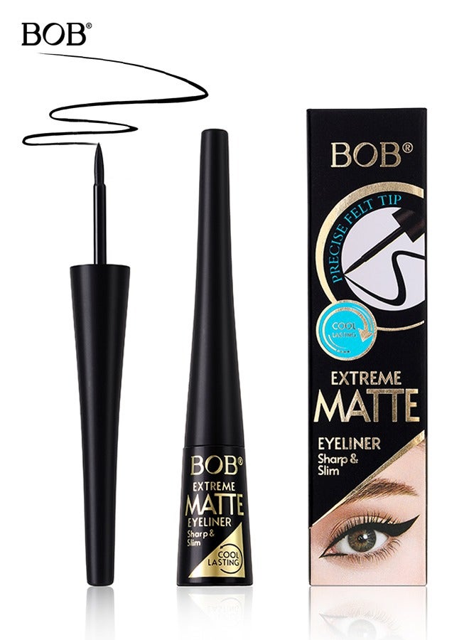 بي أو بي آيلاينر سائل مقاوم للماء من BOB® – يجف بسرعة، لا يلطخ، سهل الاستخدام للمبتدئين (4 مل) - Image 1