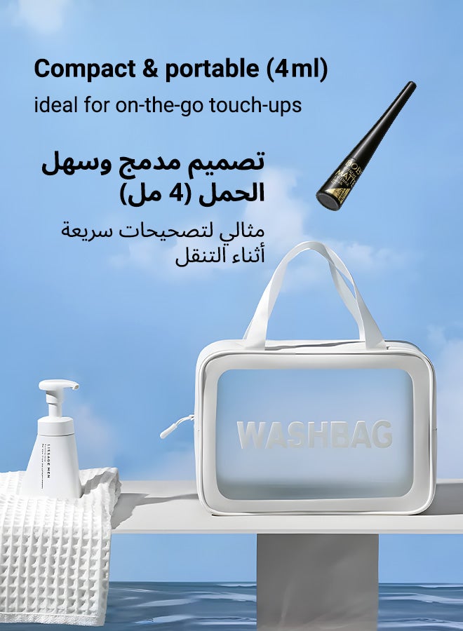 بي أو بي آيلاينر سائل مقاوم للماء من BOB® – يجف بسرعة، لا يلطخ، سهل الاستخدام للمبتدئين (4 مل) - Image 2