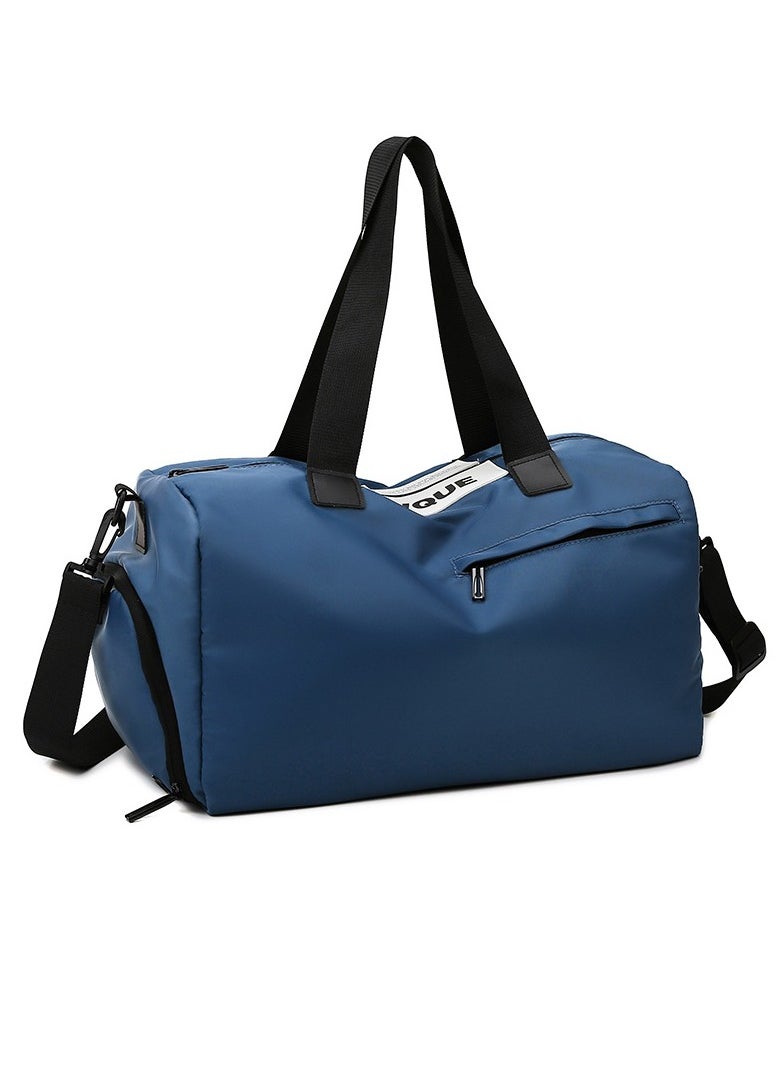 Loquat Basics Large Capacity Nylon Luggage Bag Travel Bag Duffel Bag Dark Blue/Black  - Image 1