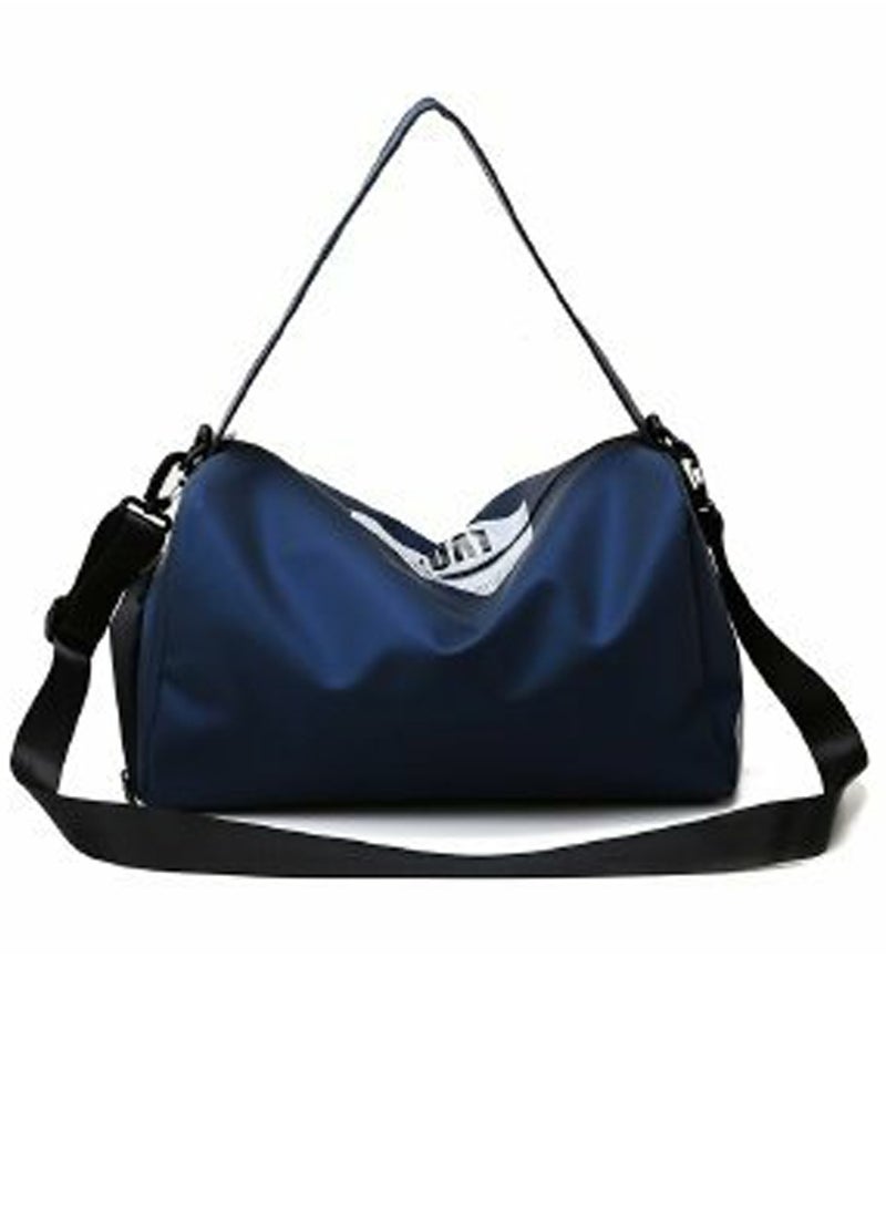 Loquat Basics Large Capacity Nylon Luggage Bag Travel Bag Duffel Bag Dark Blue/Black  - Image 2