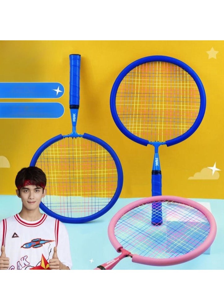PEAK - Children's Iron Alloy Badminton Racket With Edge Wrapped Design,Beginner Kindergarten Elementary School Student Parent-Child Ultra Light Double Racket - Image 1