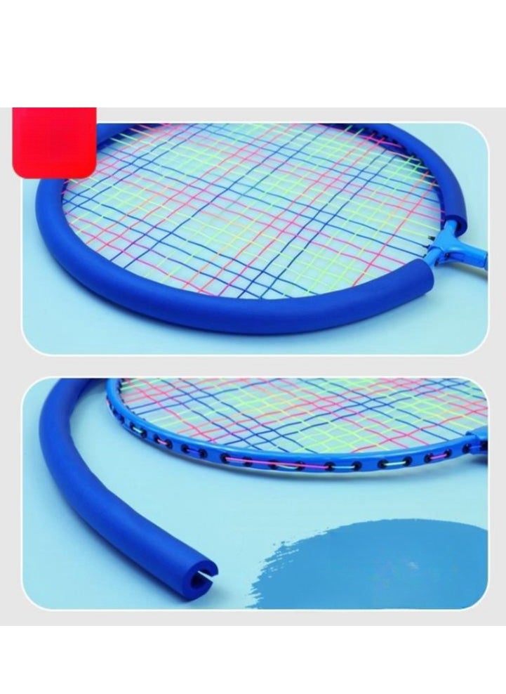 PEAK - Children's Iron Alloy Badminton Racket With Edge Wrapped Design,Beginner Kindergarten Elementary School Student Parent-Child Ultra Light Double Racket - Image 1