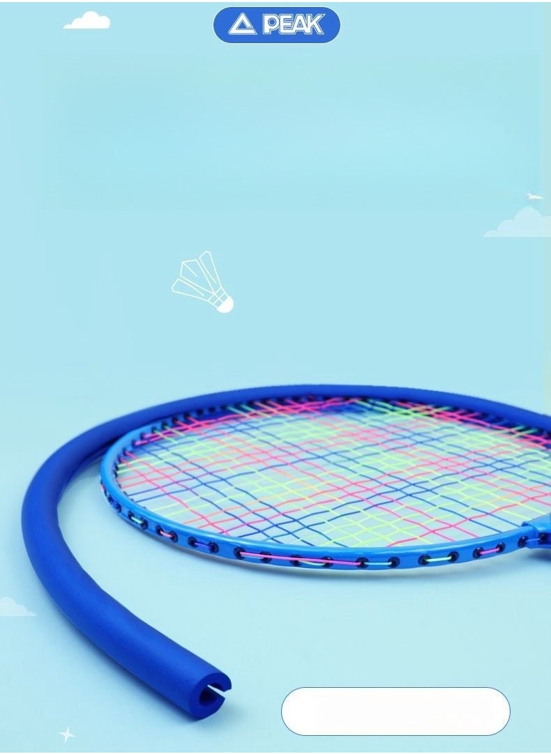 PEAK - Children's Iron Alloy Badminton Racket With Edge Wrapped Design,Beginner Kindergarten Elementary School Student Parent-Child Ultra Light Double Racket - Image 1