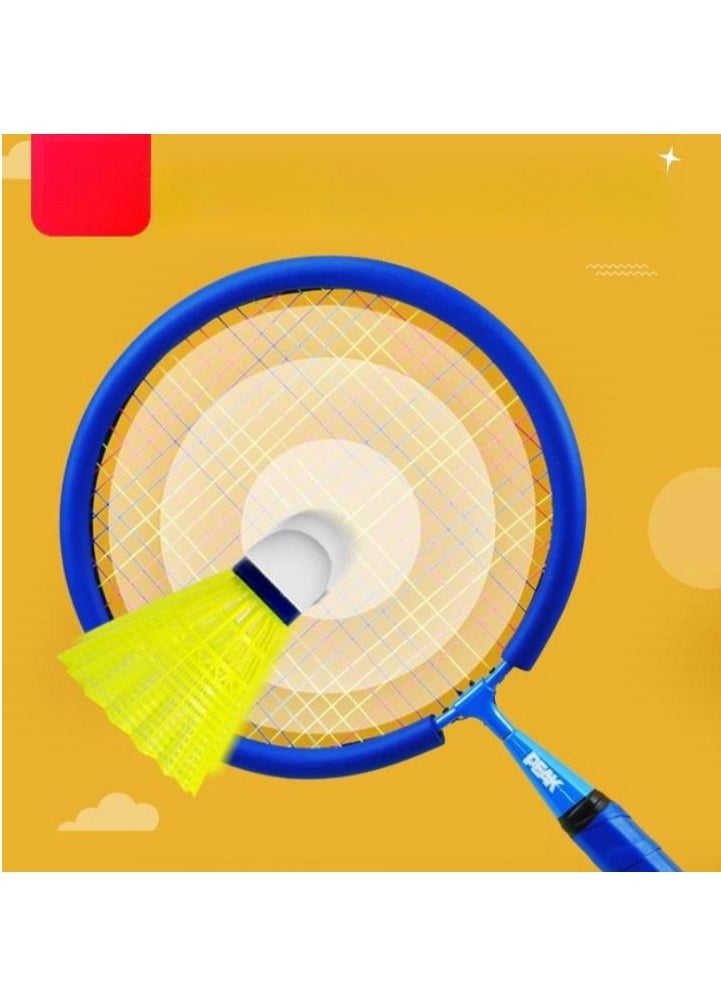 PEAK - Children's Iron Alloy Badminton Racket With Edge Wrapped Design,Beginner Kindergarten Elementary School Student Parent-Child Ultra Light Double Racket - Image 1
