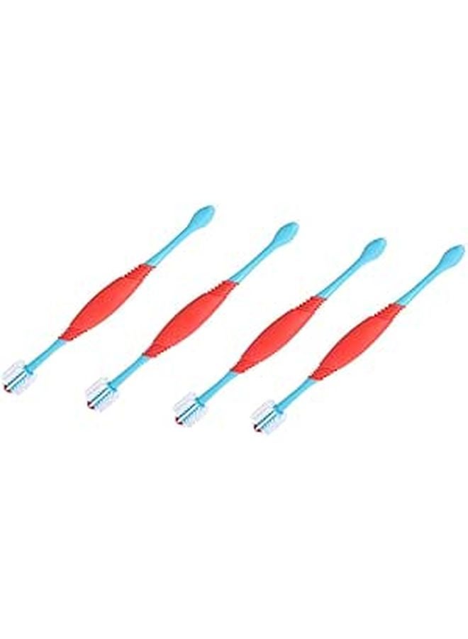 Dual Head Pet Toothbrush Soft Bristles Anti Slip Handle Oral Care Kit For Dogs And Cats - Image 1