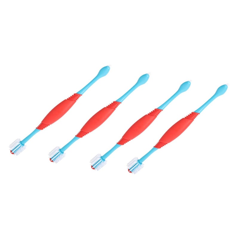 Dual Head Pet Toothbrush Soft Bristles Anti Slip Handle Oral Care Kit For Dogs And Cats - Image 2