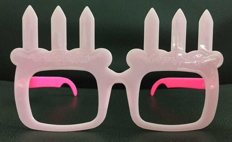 CHASHIBA® (Pack of 12 Neon Candle Shape Eyeglasses Shades Specs Goggles for Kids Birthday Nightclub Adults Fun Party Photo Booth Props - Colors May Vary (Candle) - Image 2