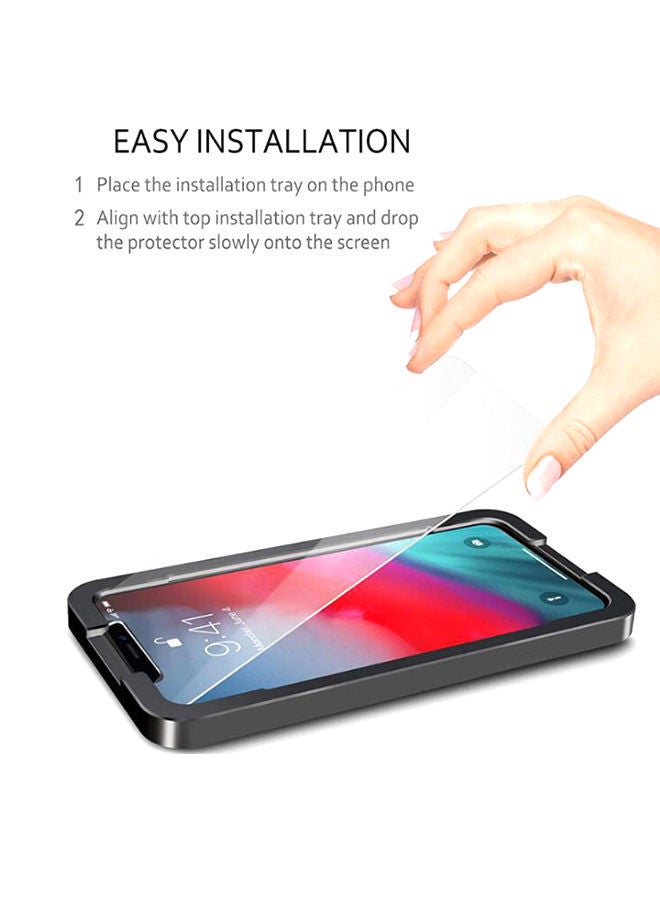 NIBEMINENT Pack Of 3 Tempered Glass Screen Protector For Apple iPhone 12 Transparent  - Image 4