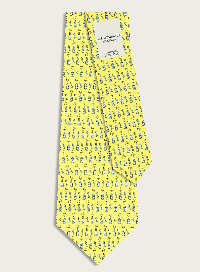 Elliot Martin Elliot Martin tie 100% Silk Twill neck ties Premium Men's Tie ( Yellow )  - Image 2