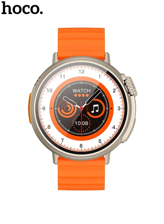 hoco. Y18 Smart Sports Watch (Call Version)(Orange/Gold) - Image 1