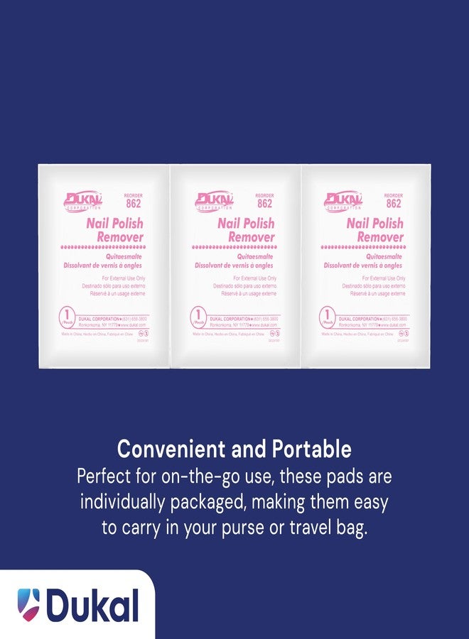 Dukal Nail Polish Remover Pads. Pack of 100 Acetone Free Remover Wipes. 2-ply Saturated Pads. Cleansing Pads. Nail Wipes. Nail Gel Remover Pads. Individually Packaged, 862 - Image 5