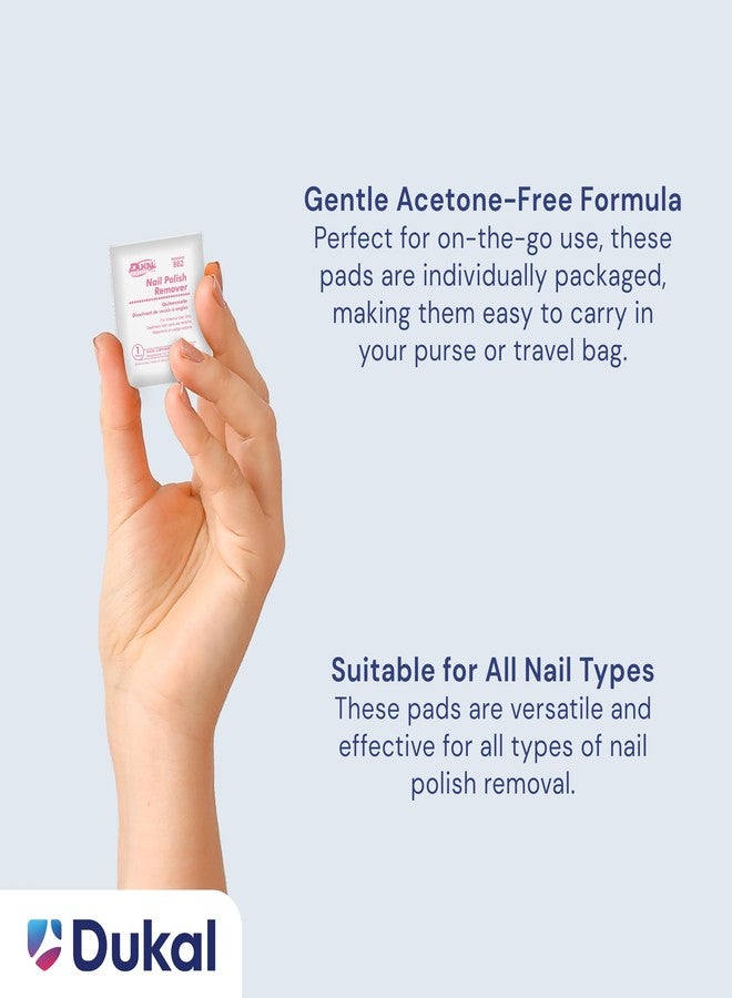 Dukal Nail Polish Remover Pads. Pack of 100 Acetone Free Remover Wipes. 2-ply Saturated Pads. Cleansing Pads. Nail Wipes. Nail Gel Remover Pads. Individually Packaged, 862 - Image 3