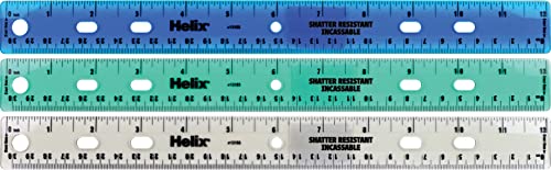 Helix Standard Ruler 12 Inch 30cm Assorted Colors 13105 - Image 1