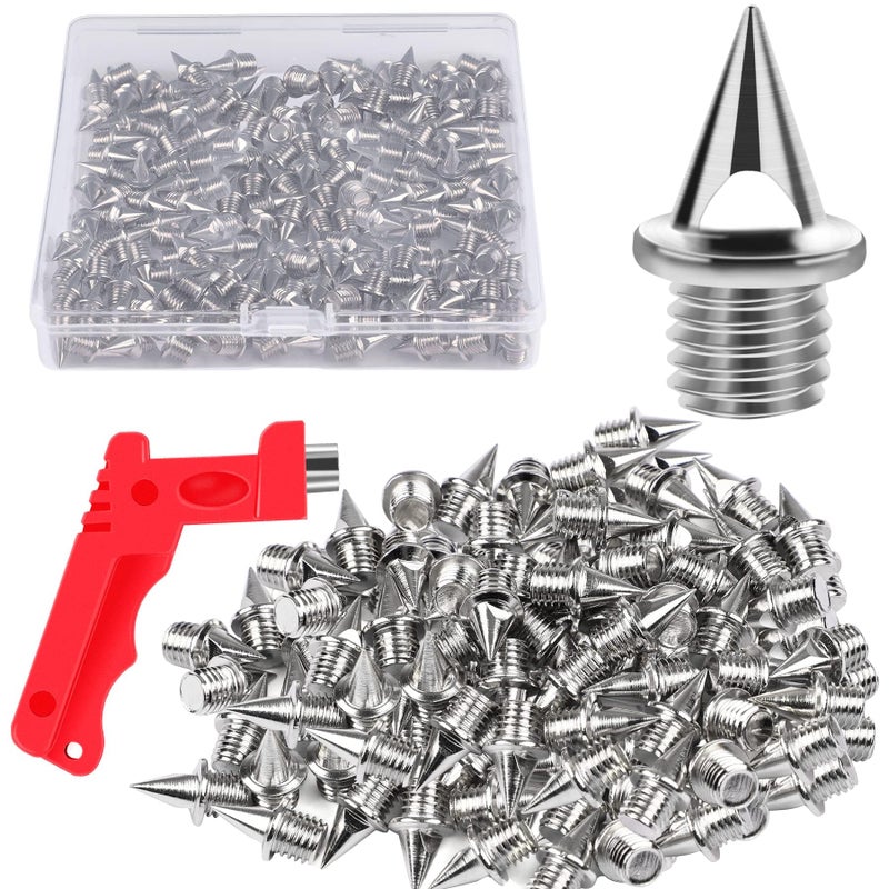 JULMELON 120PCS 1/4in Stainless Steel Track & Cross Country Spikes for Golf, Sprint Sports, Short Running Track Shoes - Includes Spike Wrench - Image 1