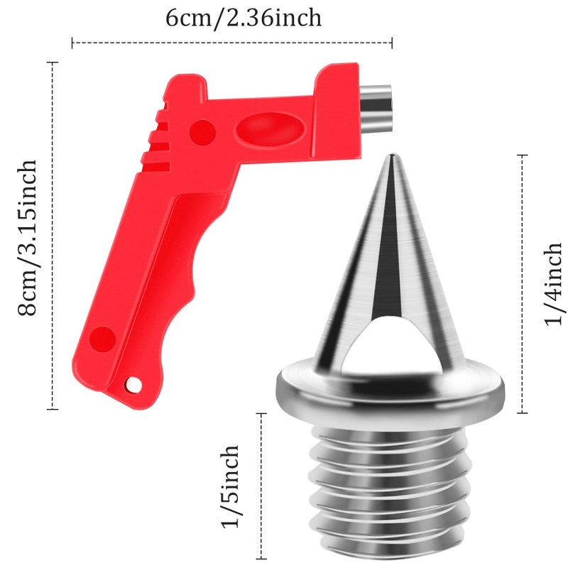 JULMELON 120PCS 1/4in Stainless Steel Track & Cross Country Spikes for Golf, Sprint Sports, Short Running Track Shoes - Includes Spike Wrench - Image 2