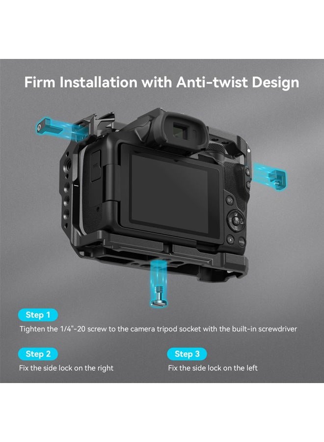 SmallRig R50 Cage for Canon R50 Camera, Aluminum Alloy with Quick Release Plate for Arca Stand, Cold Shoe, NATO Rail and Threaded Holes - 4214 - Image 4