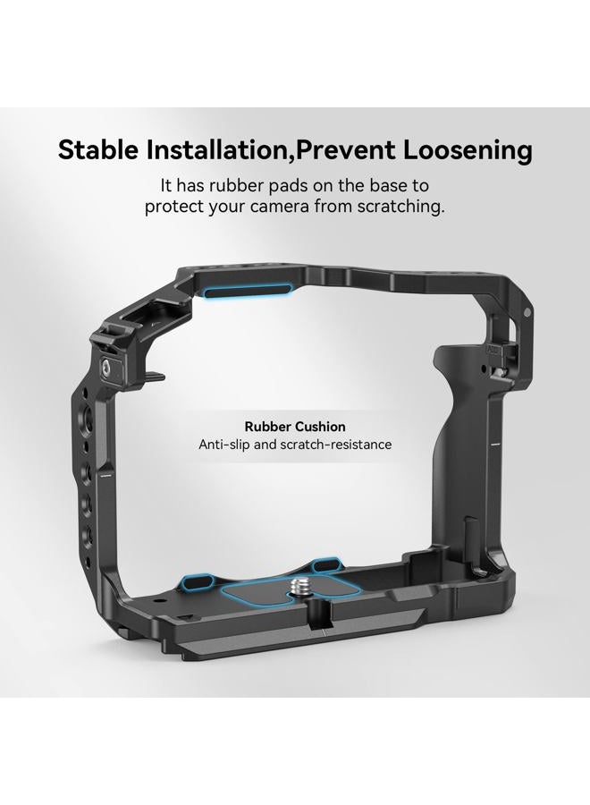 SmallRig R50 Cage for Canon R50 Camera, Aluminum Alloy with Quick Release Plate for Arca Stand, Cold Shoe, NATO Rail and Threaded Holes - 4214 - Image 2