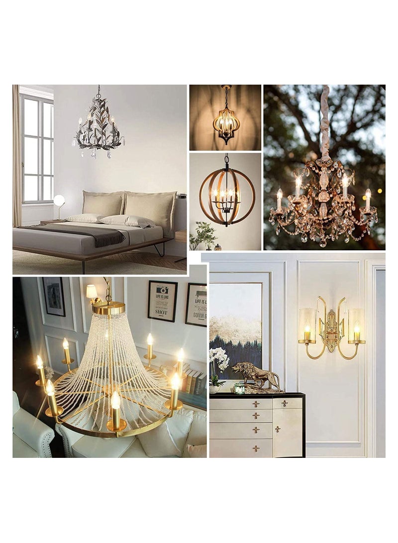 LED Candle Bulbs, 4PCS E14 LED Filament Light Bulbs 4 Watt, C35 Dimmable Cool Day Light White, 2700K Classic Vintage Clear Glass 400LM, 90% Energy Saving, 10000h Life, 40W Incandescent Equivalent  - Image 5
