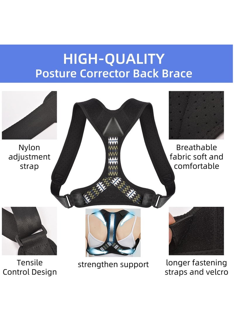 Excefore Posture Corrector for Women and Men, Back Brace, Shoulder Brace for Posture, Adjustable Posture Corrector, Back Brace Posture Corrector, Back Pain Relief, Back Straightener, Upper Back Support - Image 3