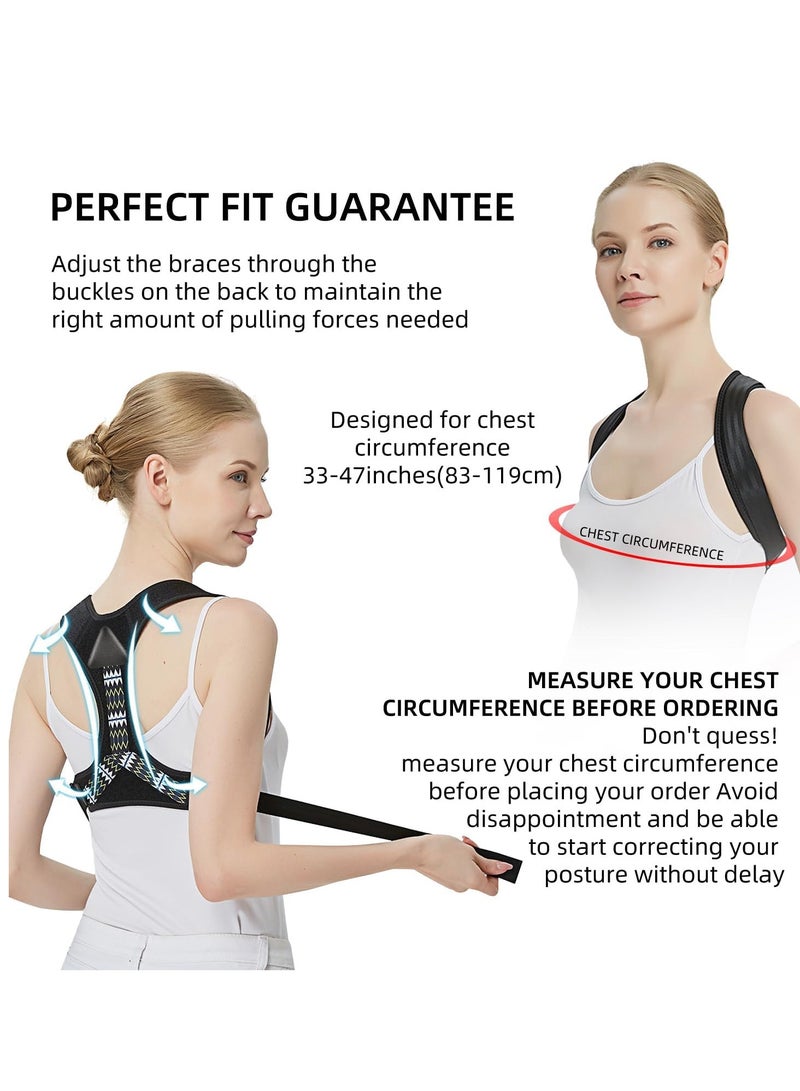 Excefore Posture Corrector for Women and Men, Back Brace, Shoulder Brace for Posture, Adjustable Posture Corrector, Back Brace Posture Corrector, Back Pain Relief, Back Straightener, Upper Back Support - Image 4