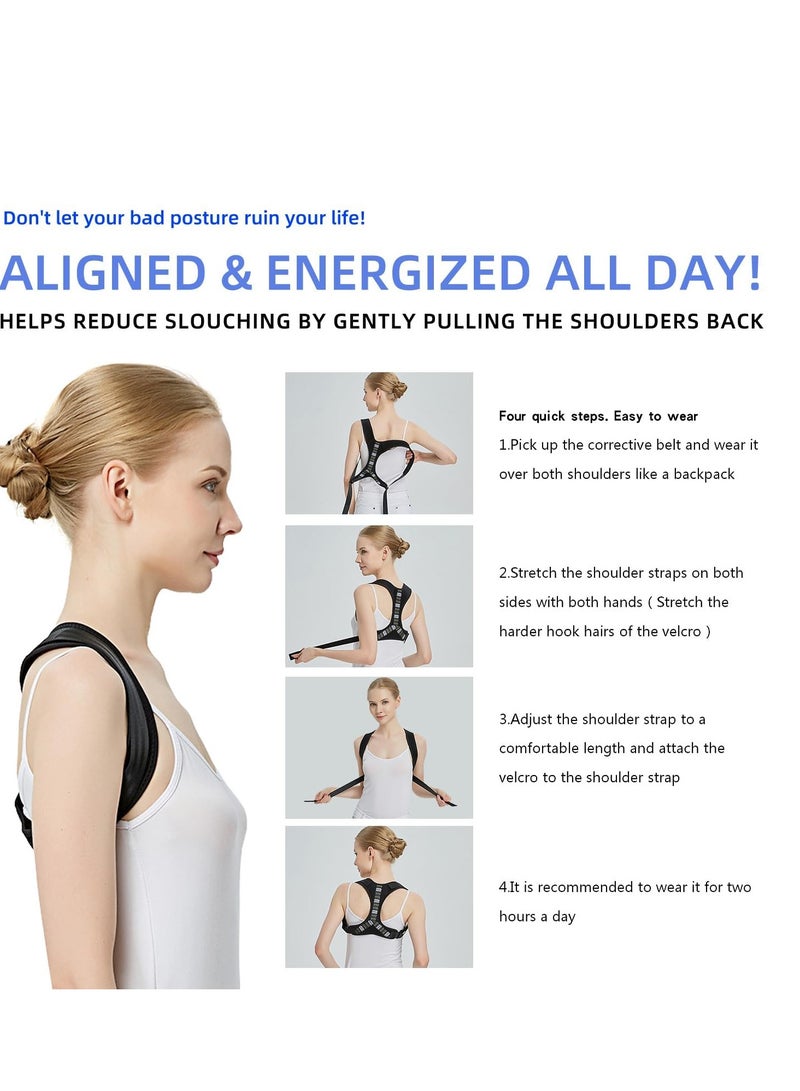 Excefore Posture Corrector for Women and Men, Back Brace, Shoulder Brace for Posture, Adjustable Posture Corrector, Back Brace Posture Corrector, Back Pain Relief, Back Straightener, Upper Back Support - Image 5