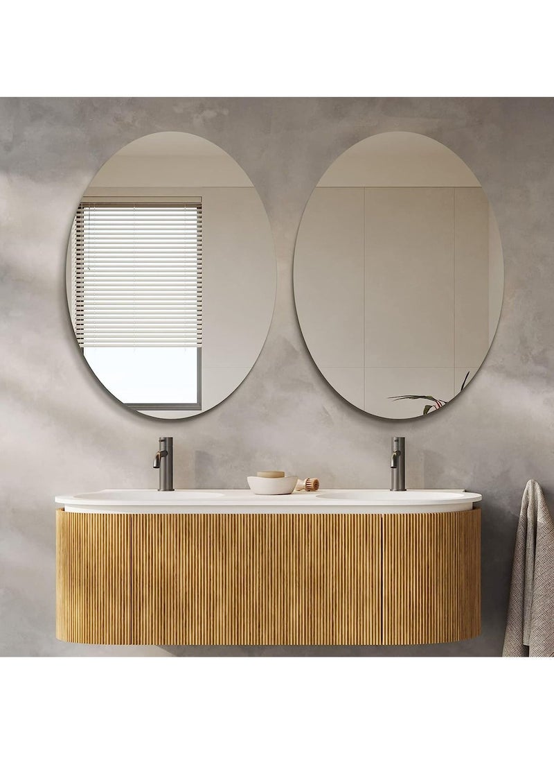 FASHION HOME - Frameless Self Adhesive Acrylic Mirror Flexible Plastic Mirror Sheets Wall Stickers 2mm Thickness 1pc - Image 1