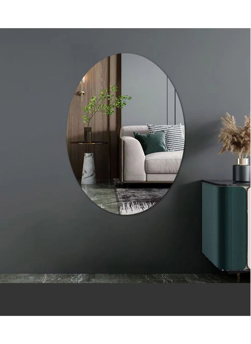 FASHION HOME - Frameless Self Adhesive Acrylic Mirror Flexible Plastic Mirror Sheets Wall Stickers 2mm Thickness 1pc - Image 1