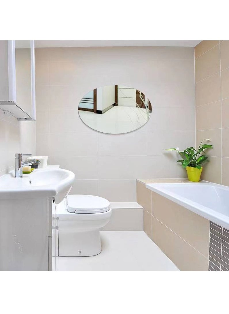 FASHION HOME - Frameless Self Adhesive Acrylic Mirror Flexible Plastic Mirror Sheets Wall Stickers 2mm Thickness 1pc - Image 1