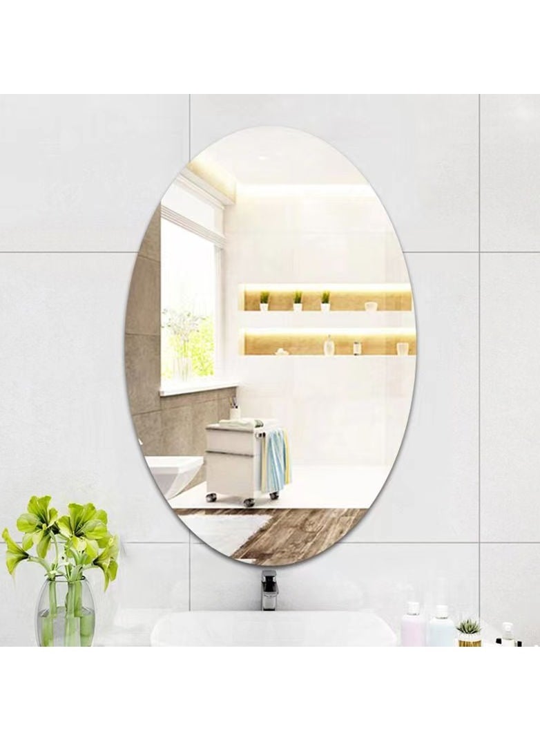 FASHION HOME - Frameless Self Adhesive Acrylic Mirror Flexible Plastic Mirror Sheets Wall Stickers 2mm Thickness 1pc - Image 1
